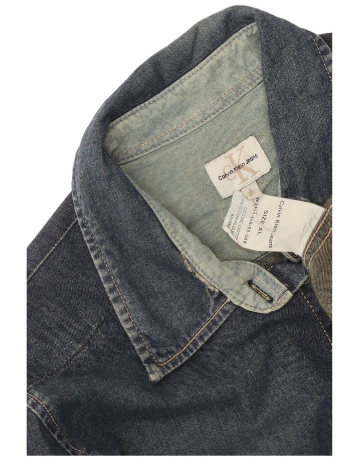 Calvin Klein Jeans Dame Denim Shirt XL Blå Bomuld