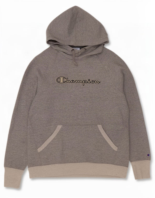 Champion Dame Grafisk Hoodie Jumper UK 16 Large Grey