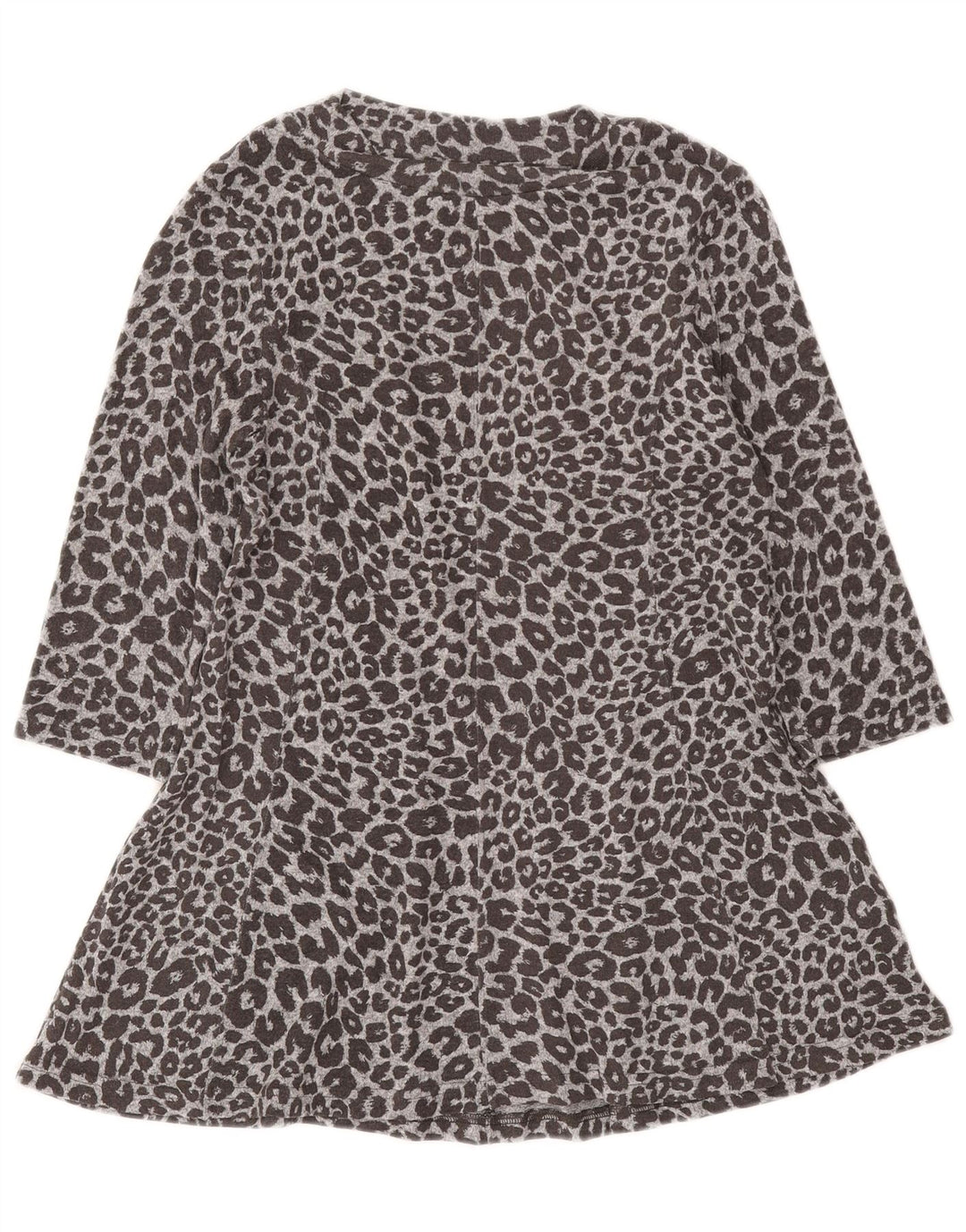 Marks & Spencer Dame A-Line Kjole UK 12 Medium Grey Animal Print