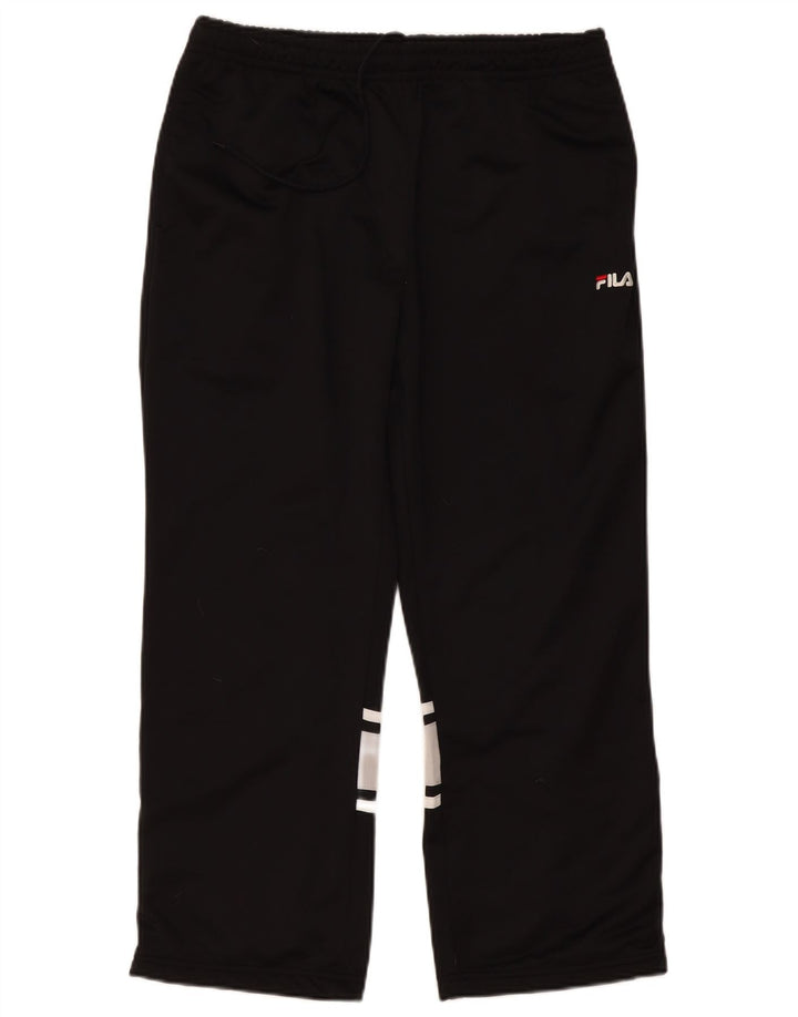 Fila Træningsdragtsbukser til kvinder UK 14 Medium Sort Colourblock Polyester