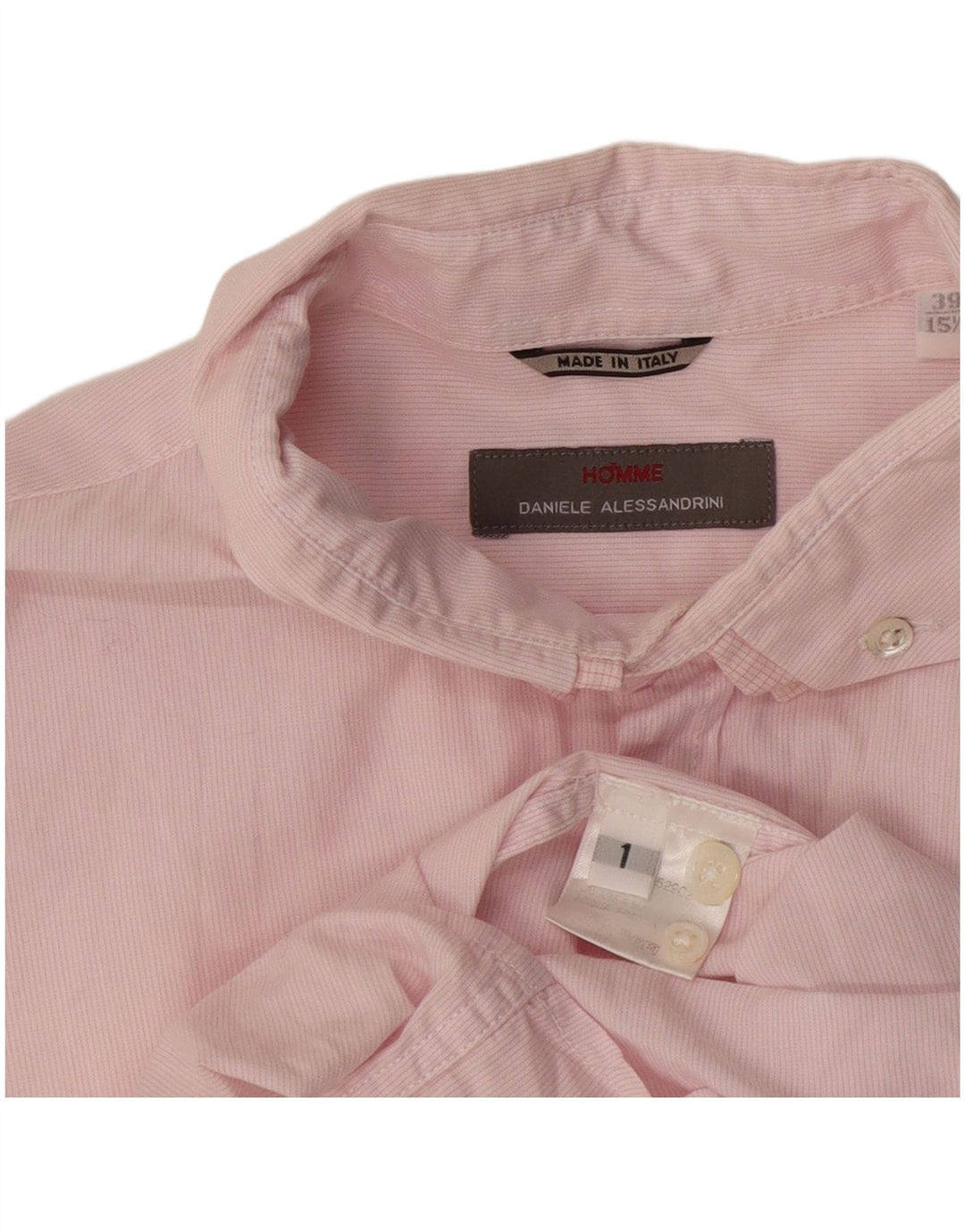 Daniele Alessandrini Herreskjorte str. 39 15 1/2 Medium Pink Nålestribe