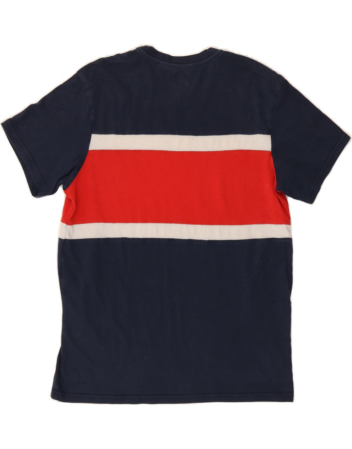 LEVI'S Mens Graphic T-Shirt Top Medium Navy Blue Colourblock Cotton Vintage Levi's and Second-Hand Levi's from Messina Hembry 