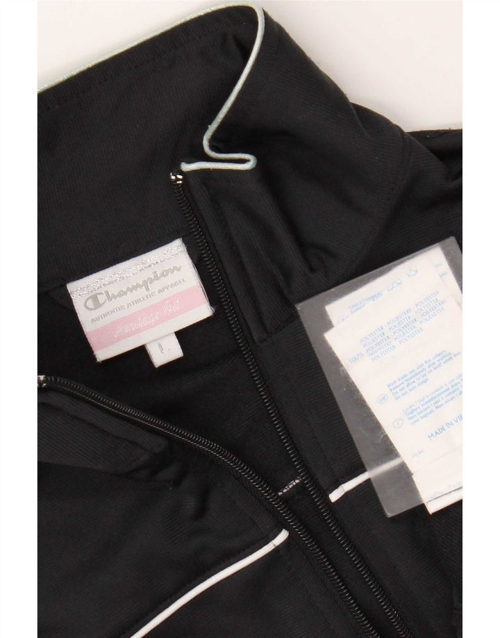 Champion Womens Heritage Fit Træningsdragt Topjakke UK 16 Large Black