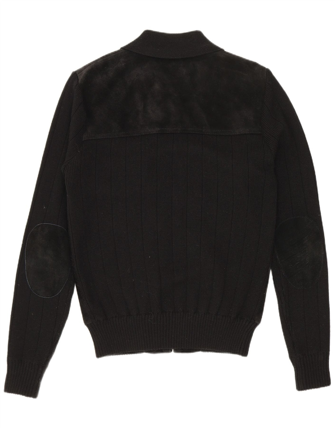 VINTAGE Bomberjakke i ruskind til mænd EU 50 Stor sort læder