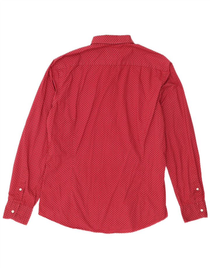 Massimo Dutti Herreskjorte Stor Burgundy Plettet