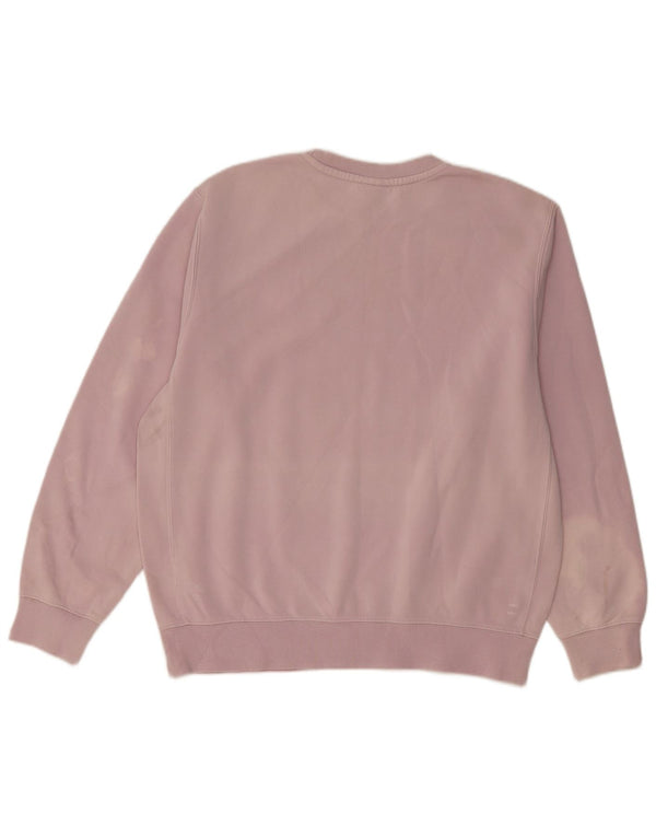 NIKE sweatshirt i overstørrelse til kvinder UK 14 Medium Lilla Bomuld