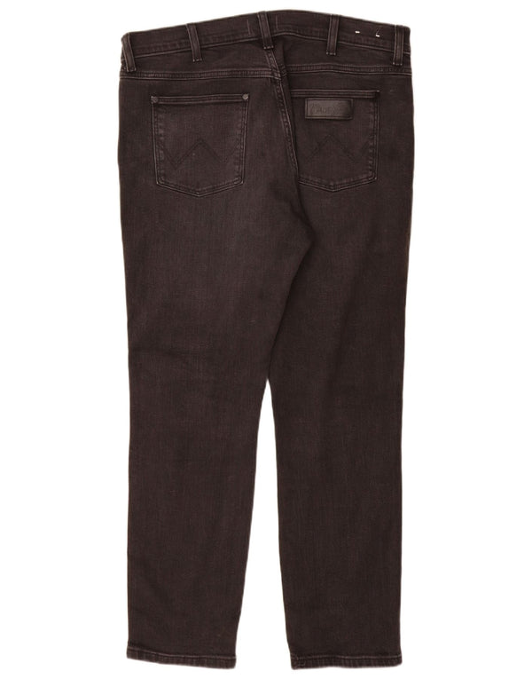 WRANGLER Herre Larston Slim Jeans W34 L30 Grå Bomuld