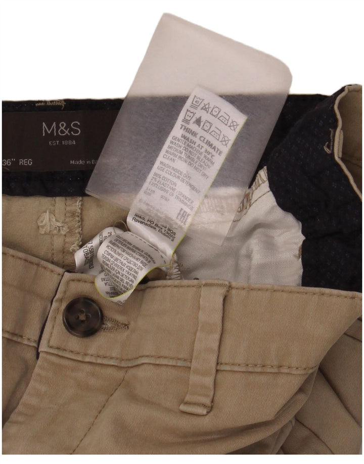 Marks & Spencer Chino Shorts til mænd W36 Large Beige Bomuld
