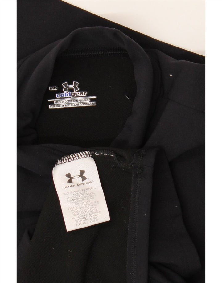 Under Armour Dame Cold Gear Top Langærmet UK 12 Medium Sort Nylon