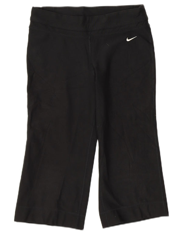 Nike Capri træningsdragtbukser til kvinder UK 8/10 Small Black Polyester
