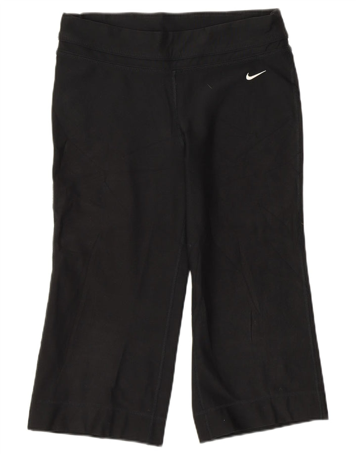 Nike Capri træningsdragtbukser til kvinder UK 8/10 Small Black Polyester