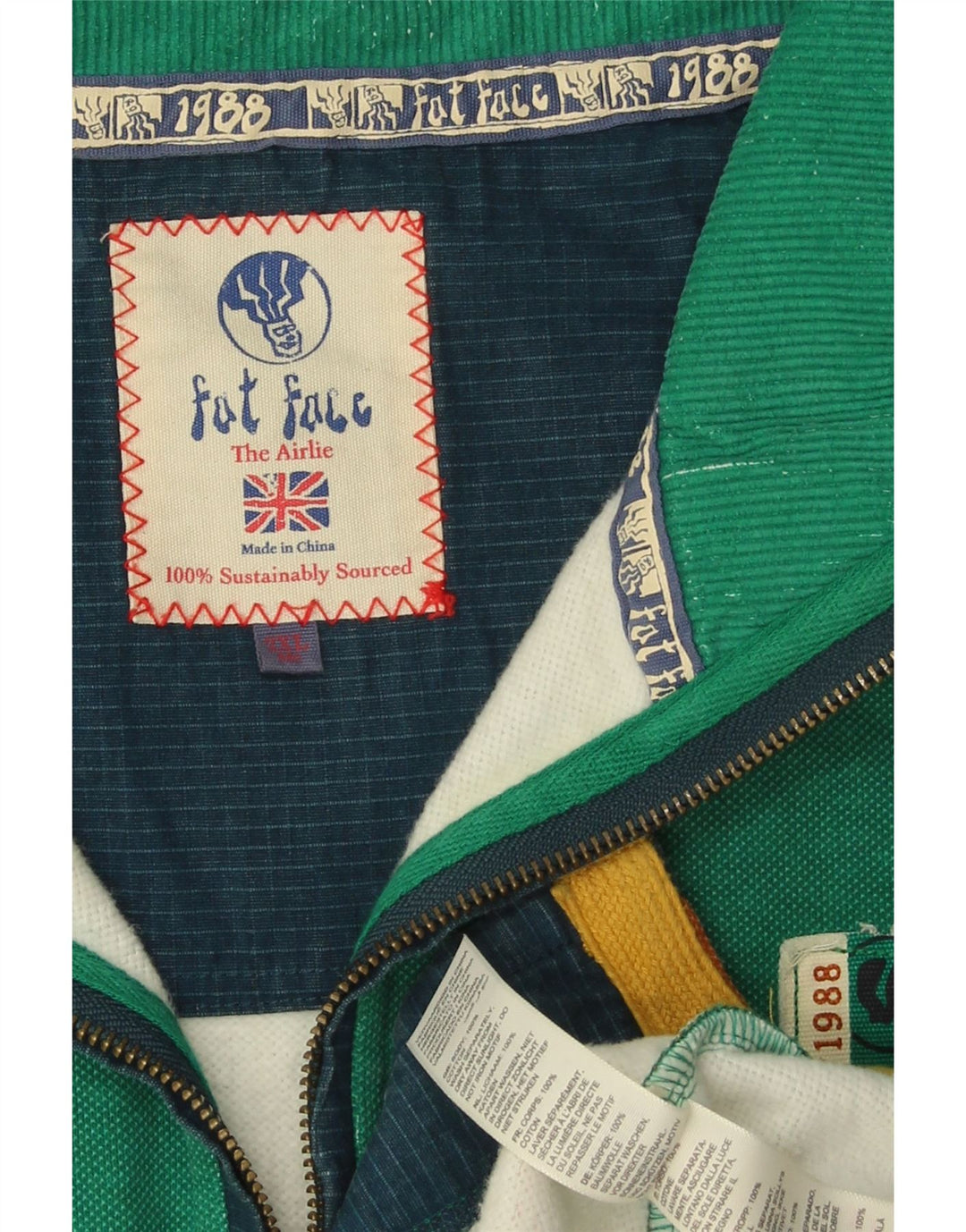 Fat Face Mens Ireland Graphic Sweatshirt Jumper 2XL Green Cotton