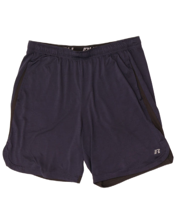Russell Athletic Herre Sportshorts Large Navy Blue Polyester Sports