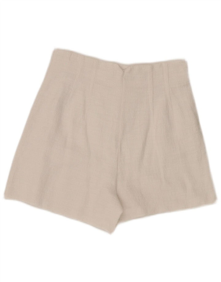 Zara Womens High Waist Hot Pants Small W26 White