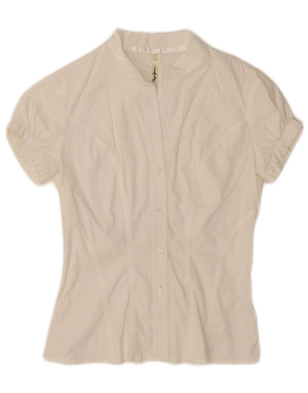 PEPE Jeans Kortærmet skjortebluse til kvinder UK 8 Small White