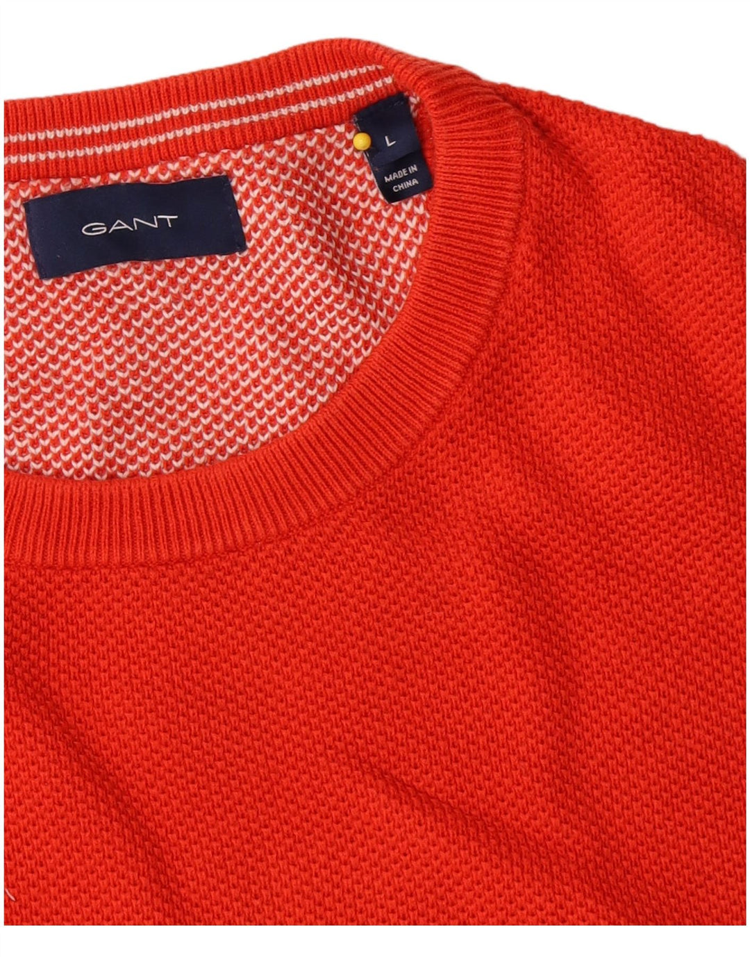 Gant herre rund hals sweater stor orange bomuld
