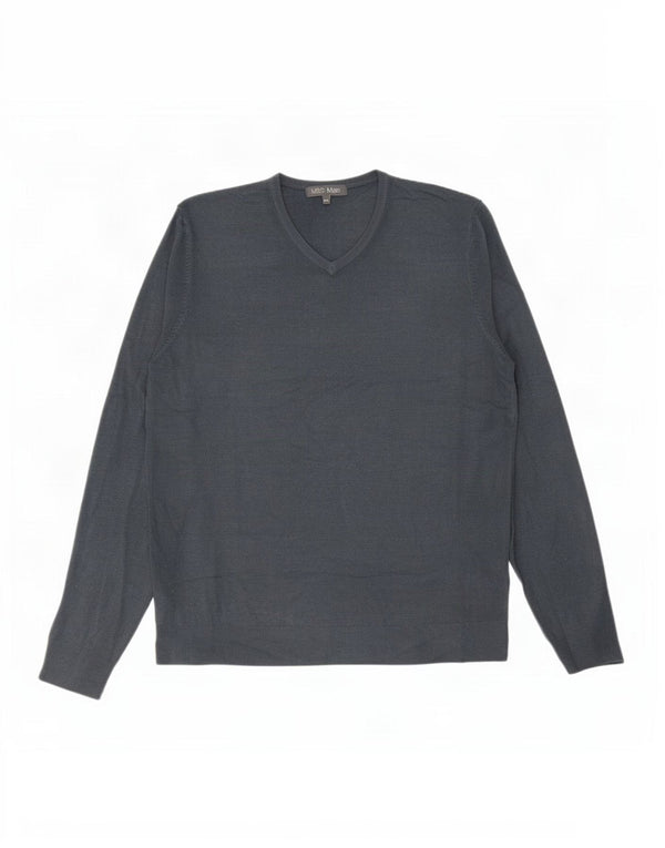 Marks & Spencer Herre V-hals sweater 2XL Grå Akryl