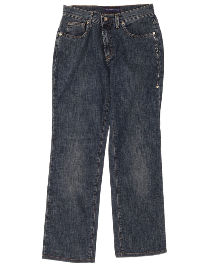 Trussardi lige jeans til kvinder W27 L27 blå bomuld