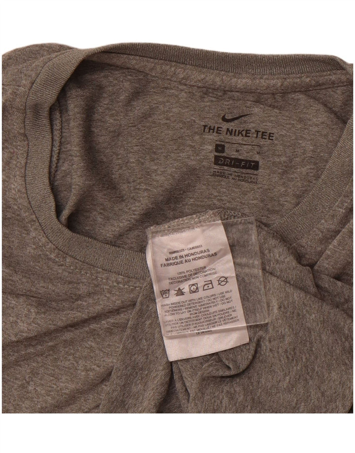 NIKE Dame Dri Fit Vest Top UK 12 Medium Grey Flecked Polyester