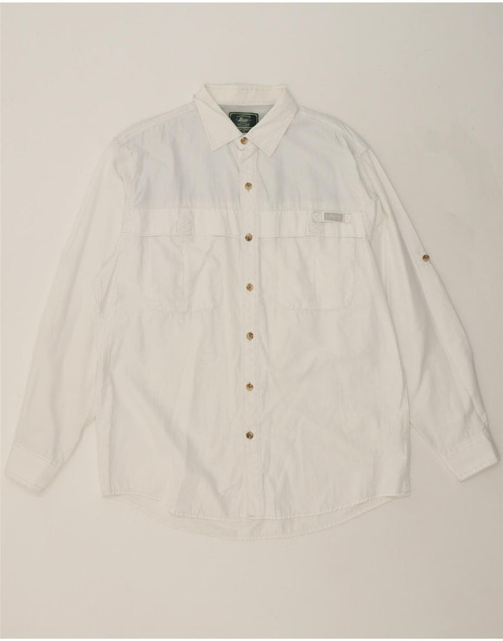 BASS Mens Shirt Large White Cotton Vintage Bass and Second-Hand Bass from Messina Hembry 