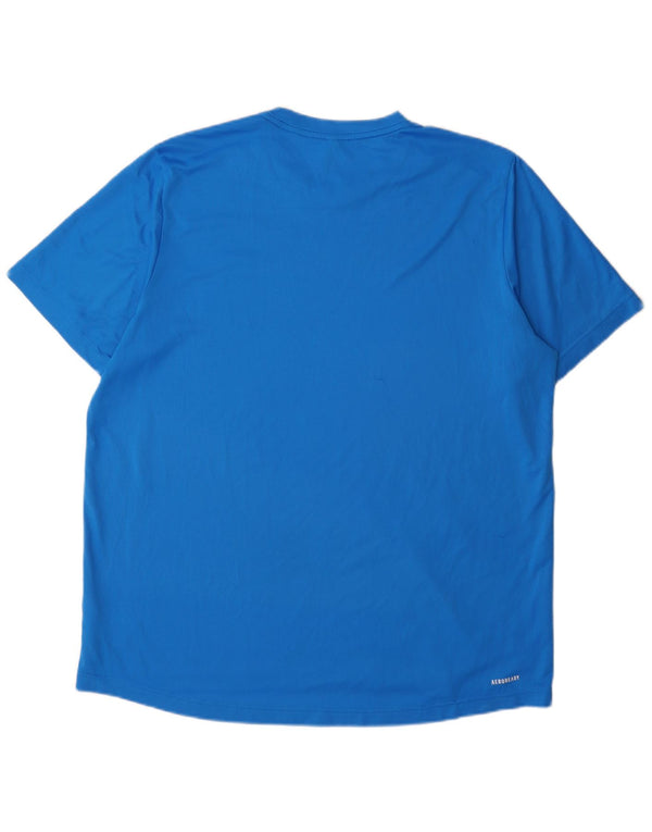 Adidas Herre Aeroready T-Shirt Top XL Blå Polyester