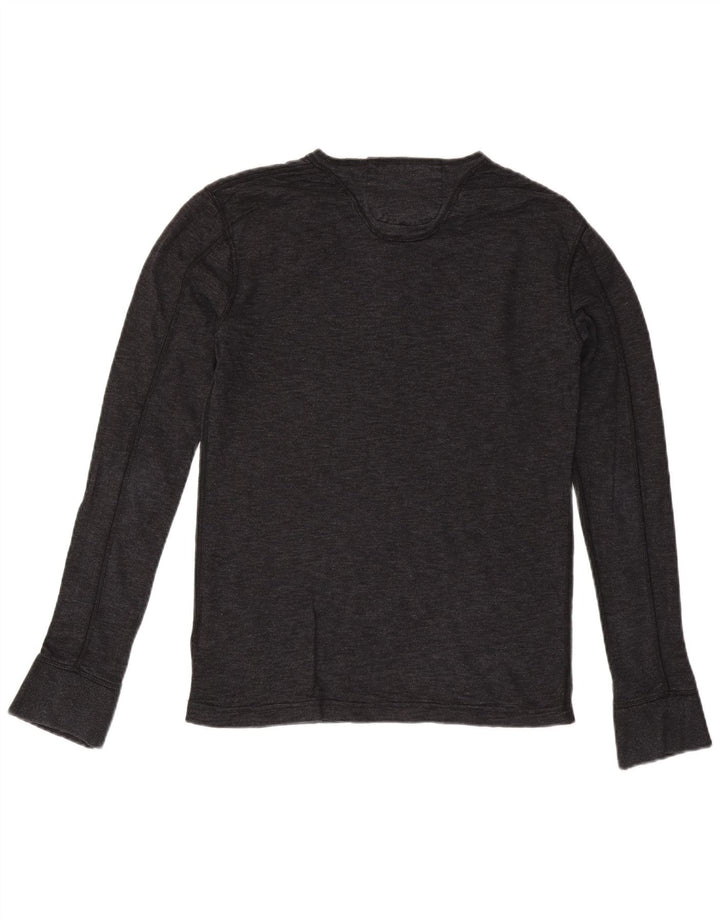 SUPERDRY Herre top Langærmet mellemgrå bomuld