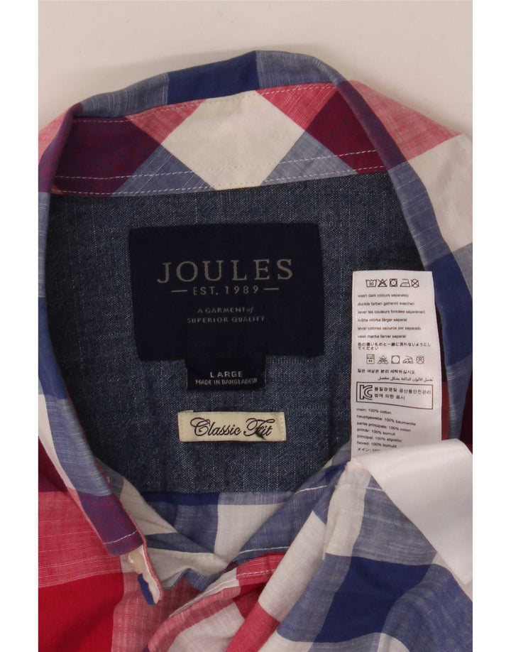 Joules Kortærmet Herre skjorte i klassisk pasform Stor flerfarvet Gingham