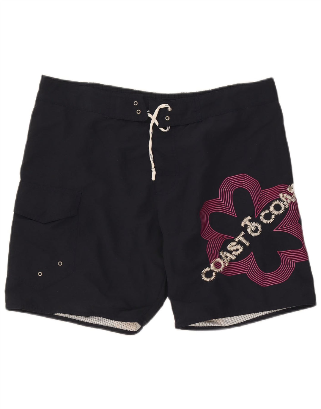 Coast Herre grafiske badeshorts store marineblå polyester