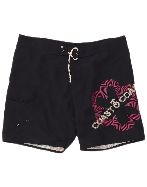 Coast Herre grafiske badeshorts store marineblå polyester