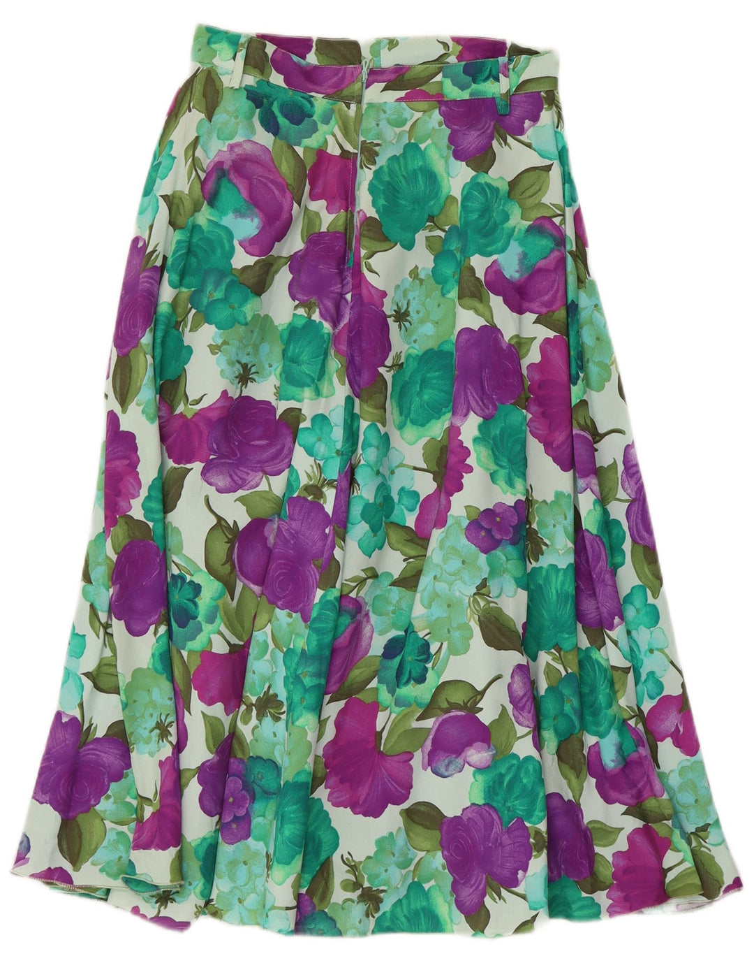 Vintage Kvinders Flared Skirt W26 Small Multicolored Floral
