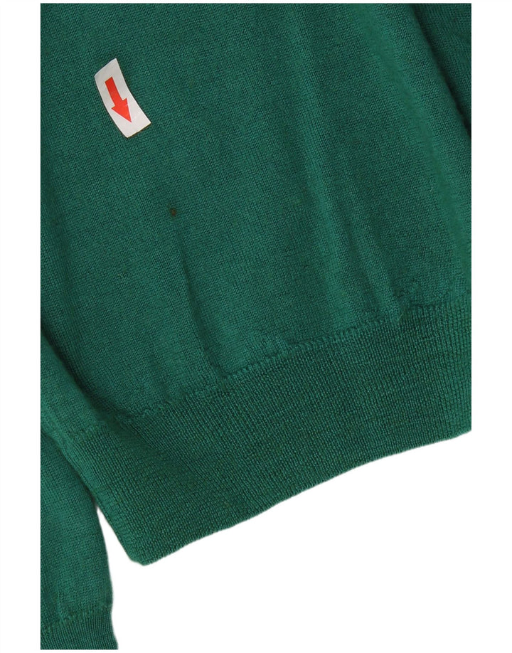 Liu Jo Dame Jumper Sweater UK 12 Medium Green Virgin Wool