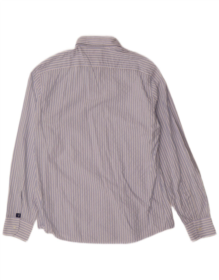 TRUSSARDI JEANS Herreskjorte Medium blå stribet bomuld