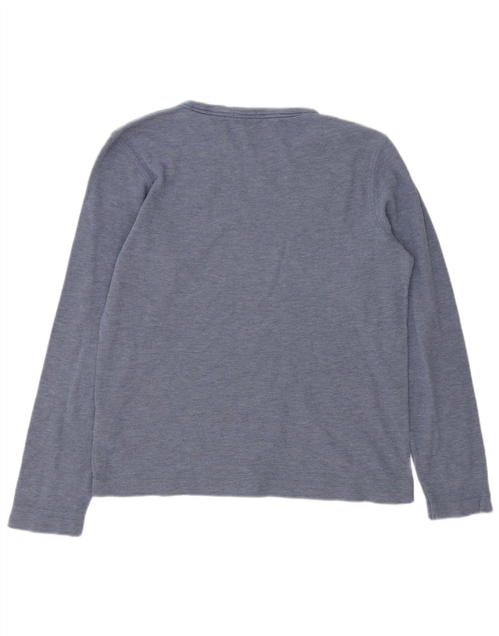 Hugo Boss Herre Top Langærmet Medium Navy Blue Flecked Bomuld