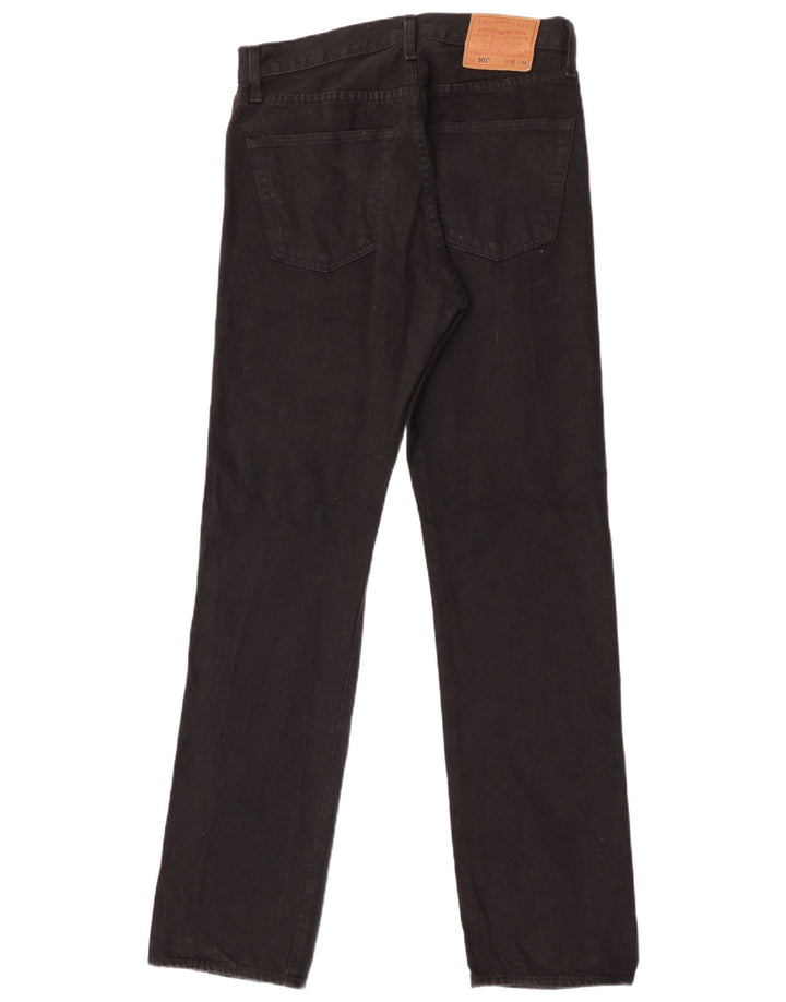 Levi's Herre 501 lige jeans W32 L34 sort bomuld