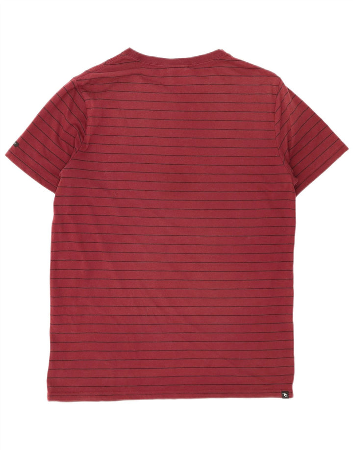 Rip Curl Herre T-Shirt Top Medium Bourgogne stribet