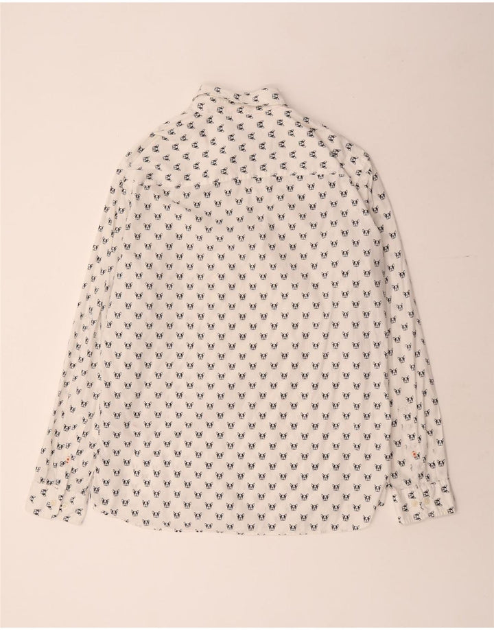 JACK & JONES Herreskjorte 2XL Hvid plettet bomuld
