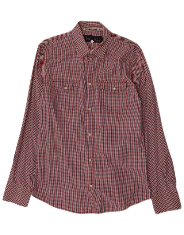 ARMANI JEANS Mens Shirt Medium Multicoloured Check Cotton