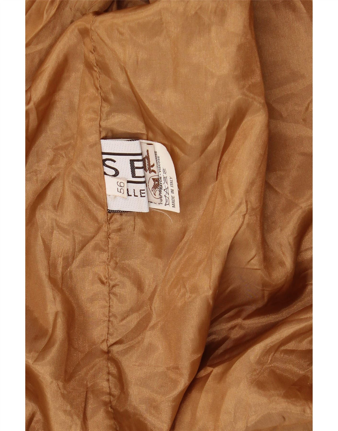 Vintage herre læder ruskindsjakke IT 56 3XL brunt læder