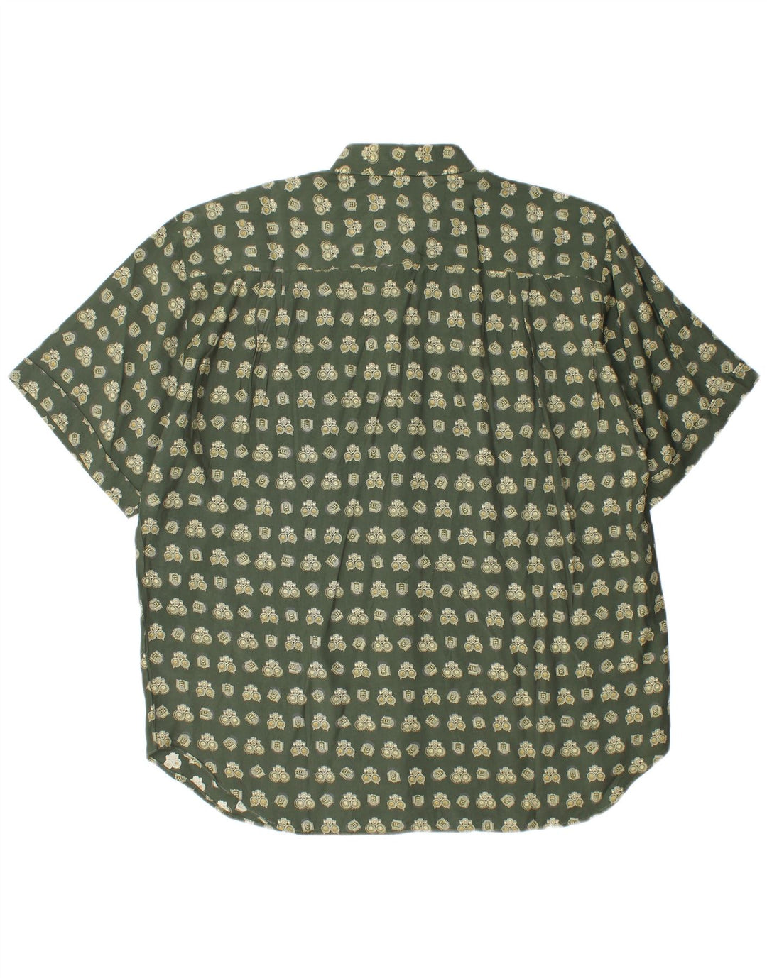 Vintage kvinders oversized abstrakt mønster skjorte UK 16 Large Green Geometric