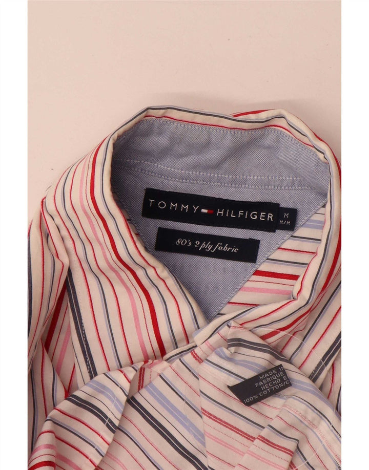 Tommy Hilfiger Herreskjorte Medium Flerfarvet Stribet Bomuld 80'erne