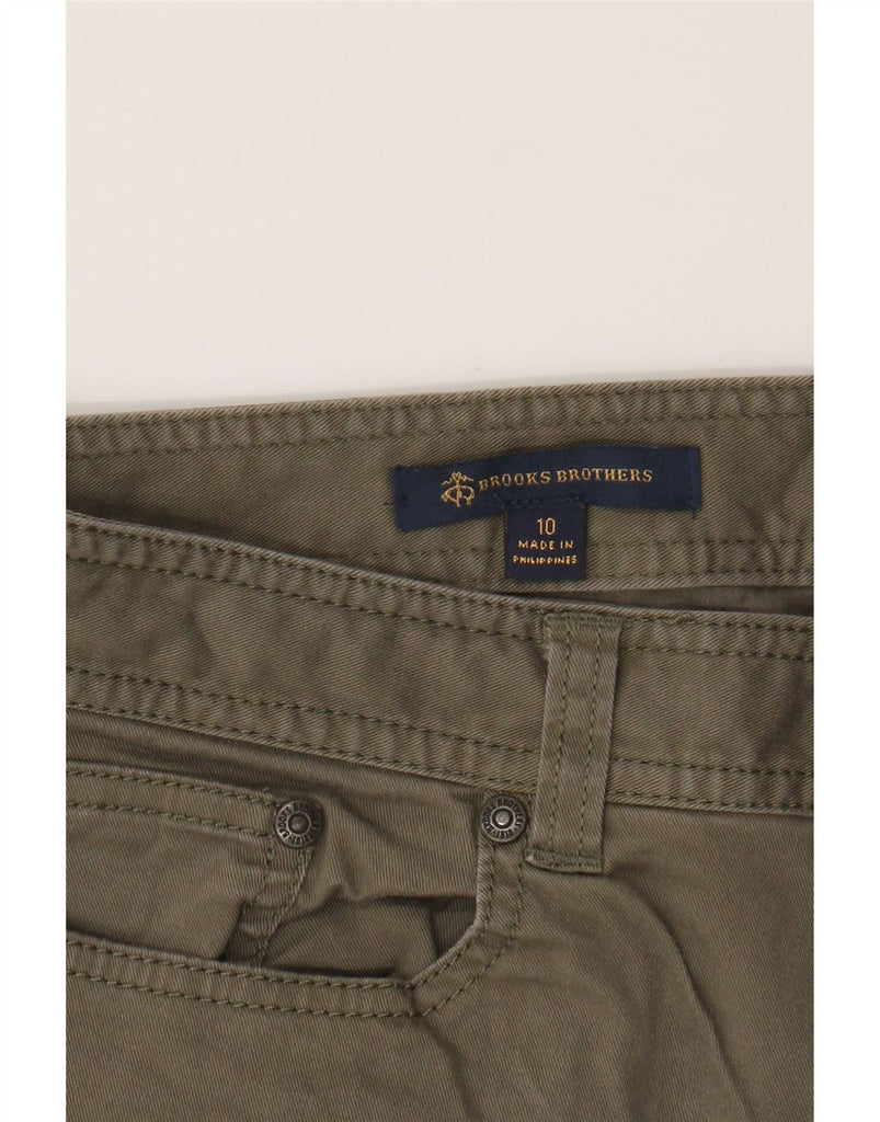 BROOKS BROTHERS Womens Slim Casual Trousers US 10 Large W30 L30 Khaki Vintage Brooks Brothers and Second-Hand Brooks Brothers from Messina Hembry 
