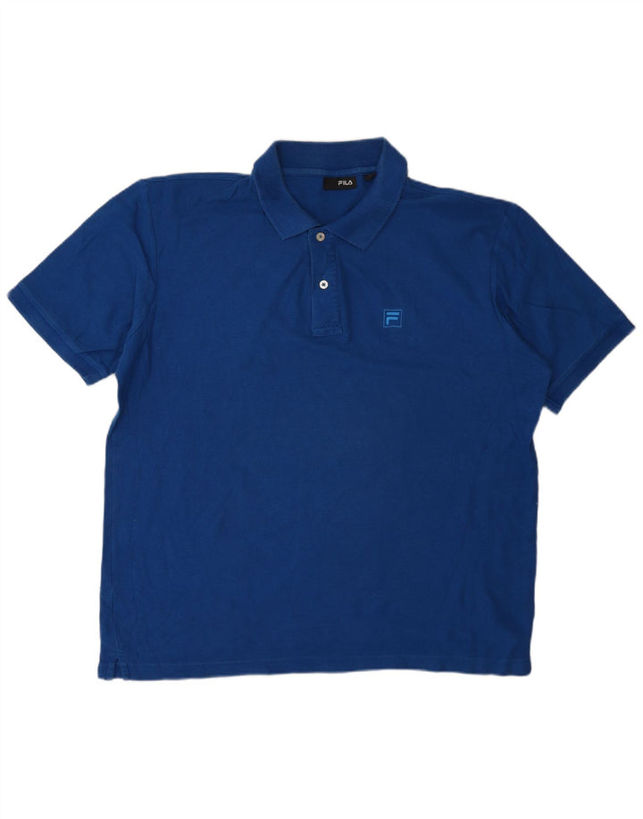 Fila Herre Polo Shirt Stor Blå Bomuld