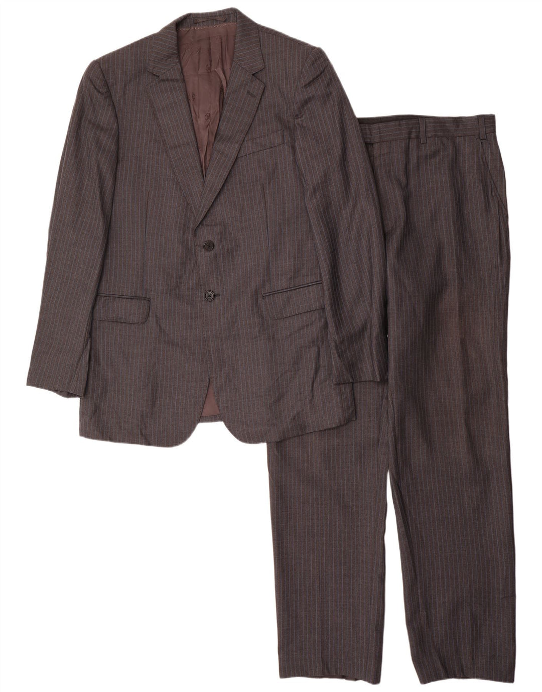 Jaeger Herre 2-knap 2-delt jakkesæt UK 42 XL W36 L34 Grey Pinstripe Classic