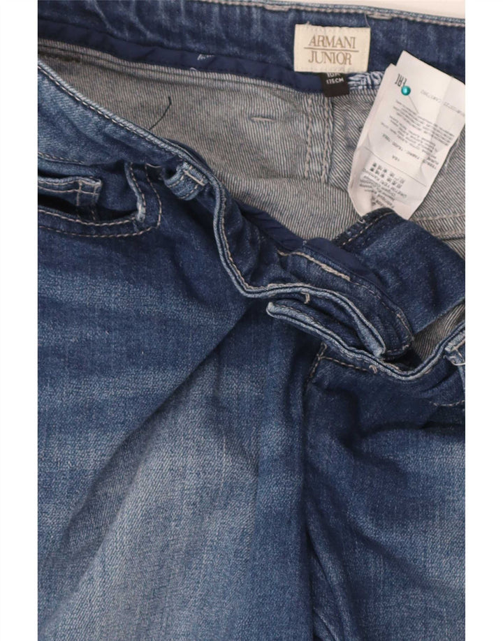 Armani Junior Drenge Denim Shorts 15-16 år W32 Blå Bomuld