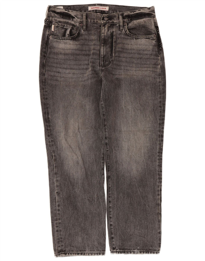 Superdry Straight Jeans til mænd W32 L28 Grå bomuld