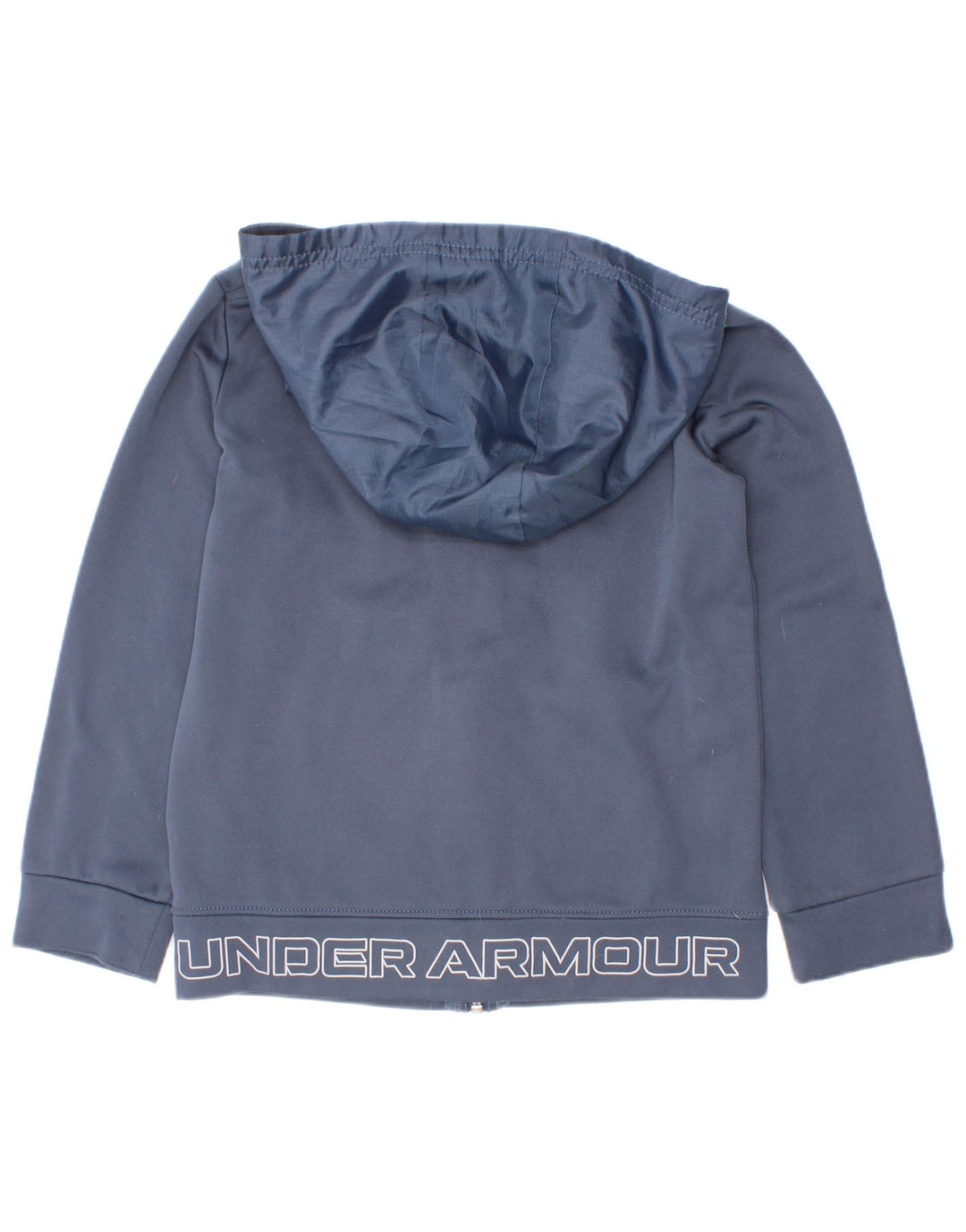 Under Armour Boys Zip Hoodie Sweater 5-6 år Navy Blue Polyester