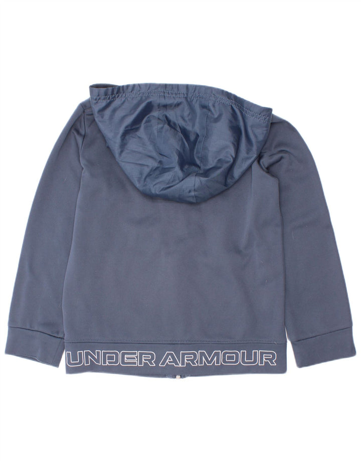 Under Armour Boys Zip Hoodie Sweater 5-6 år Navy Blue Polyester