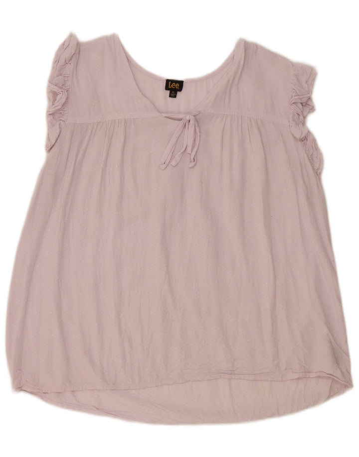 Lee Damebluse Top UK 18 XL Pink Viscose