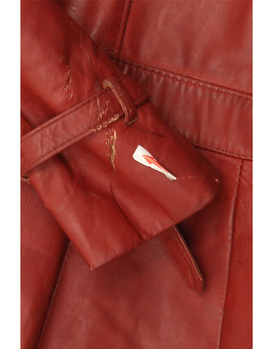 Opera Dame Læderfrakke UK 10 Small Burgundy Classic