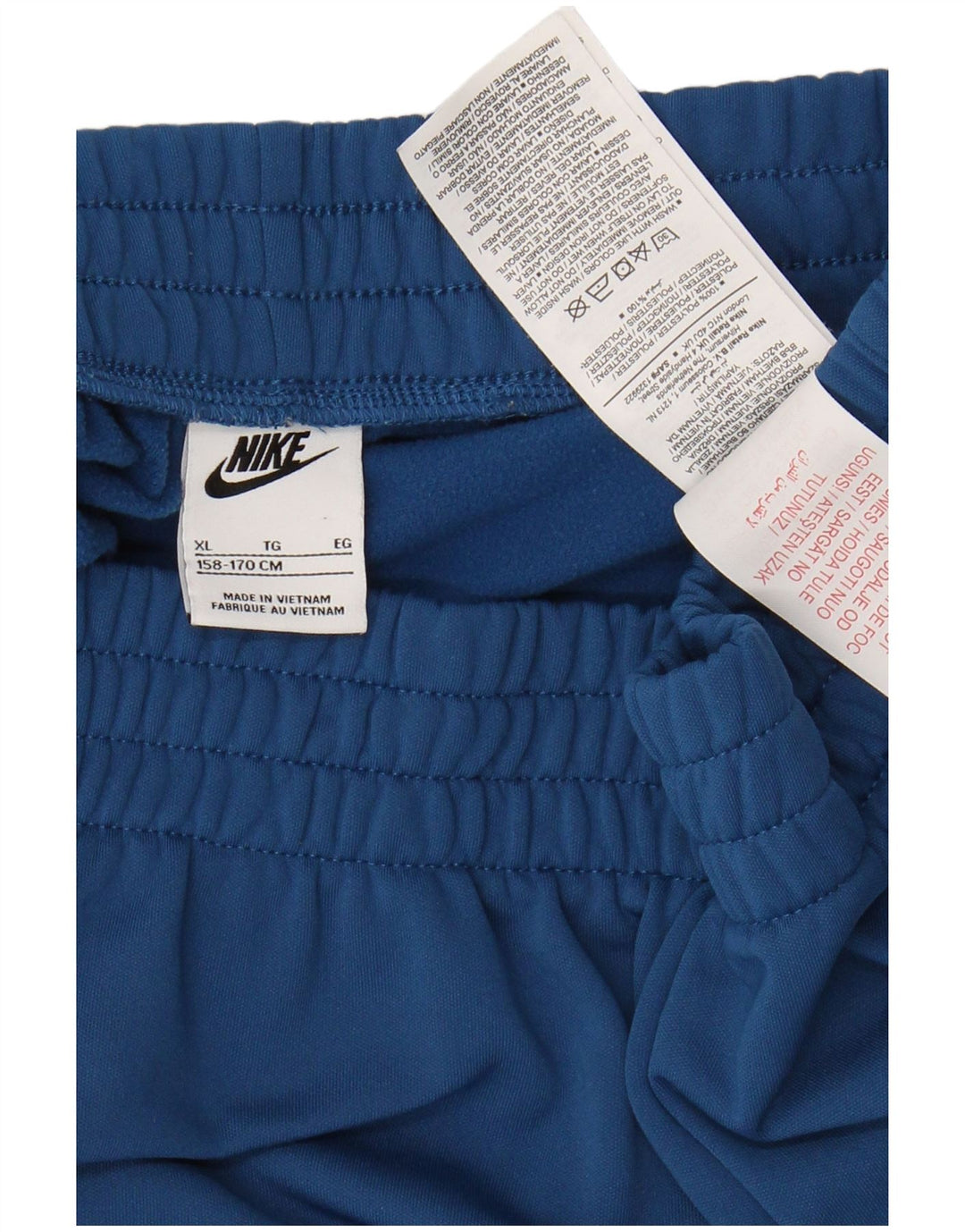 NIKE Boys Tracksuit Trousers Joggers 13-14 Years XL Blue Polyester